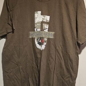 Brown Men's Shirt Glass Tiger Band Tee